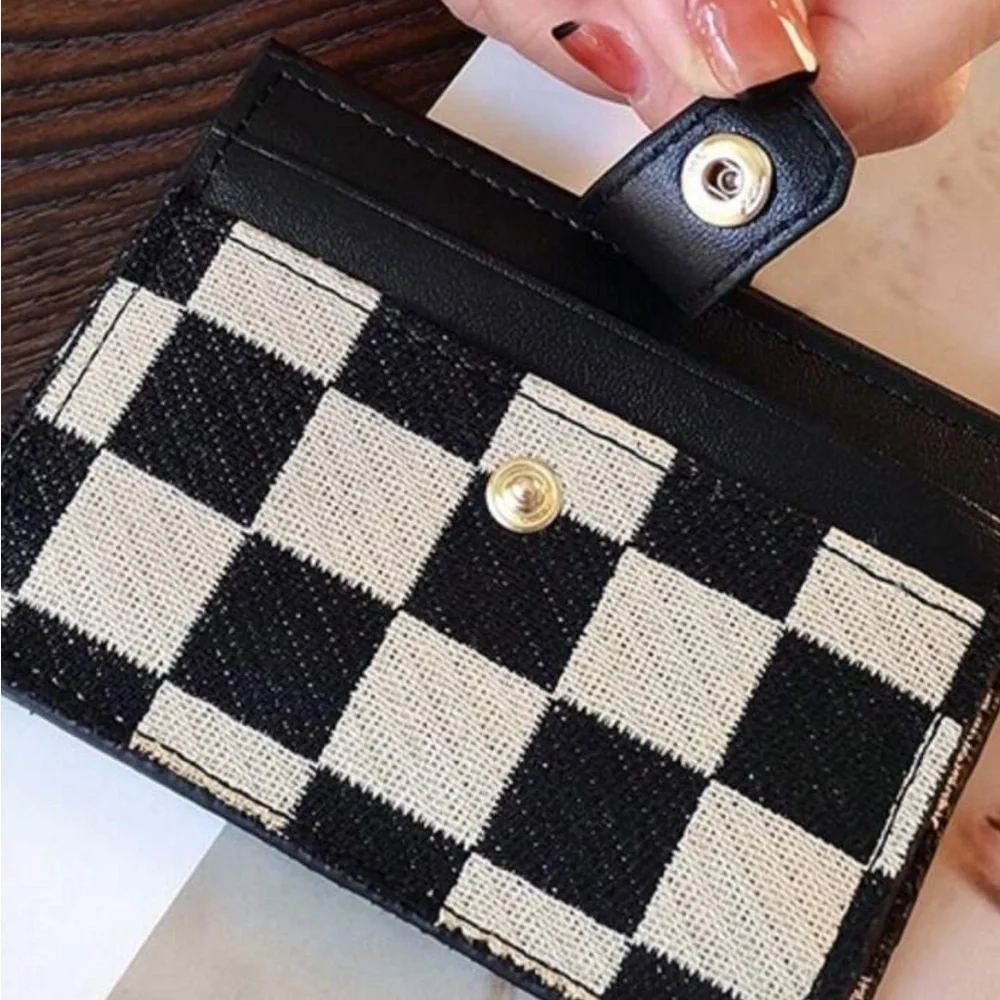 NEW Checkered Card Wallet